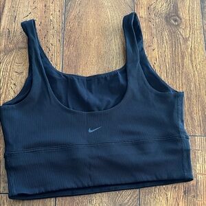Nike Women's Ribbed Black Sports Bra